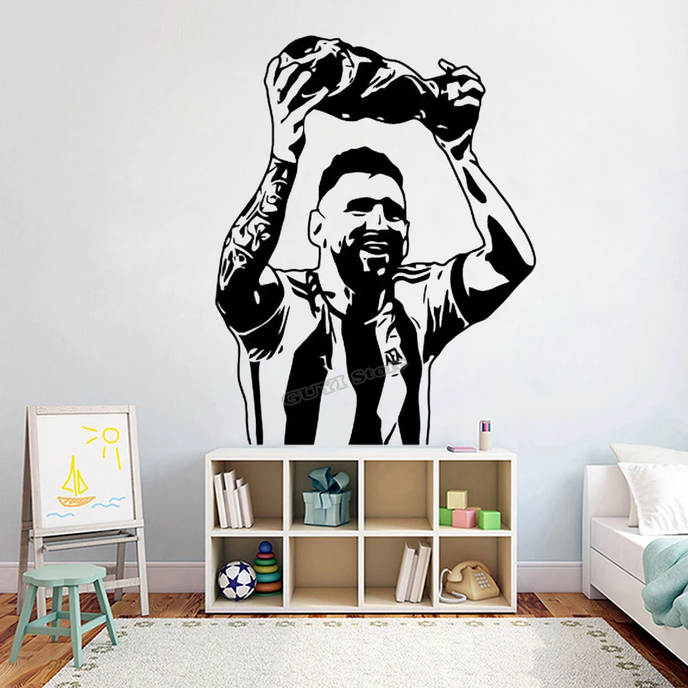 Home Gym Aesthetic - Messi Wall Sticker Vinyl Decal Football