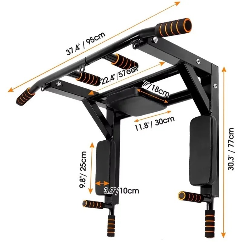 Home Gym Wall Mounted - Wall-Mounted Pull-Up Bar for Indoor Use,