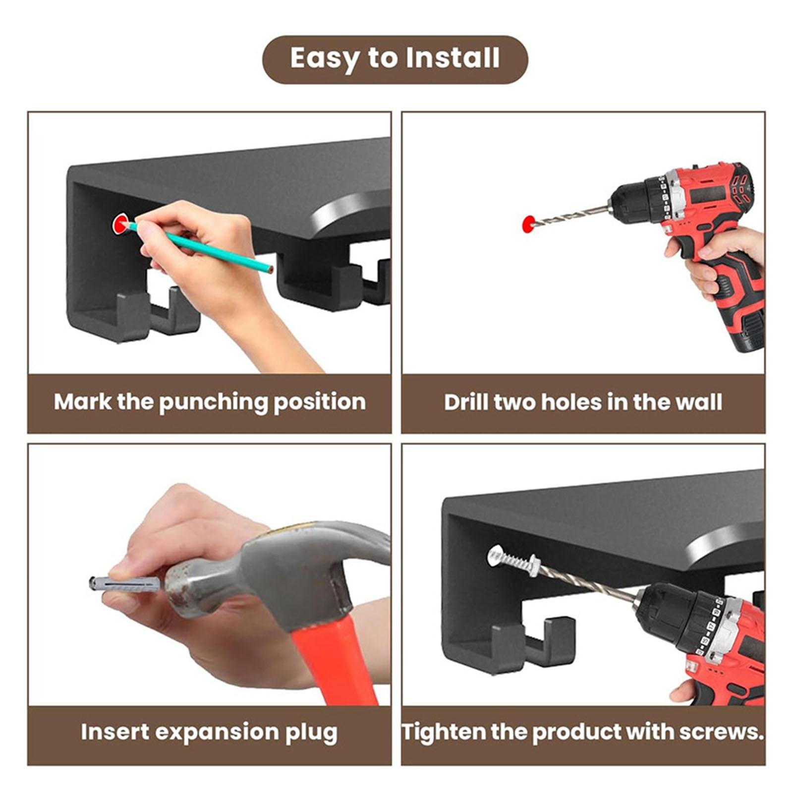 Floating Shelf with Hooks Meta - Home Gym Organization ulasan dan harga