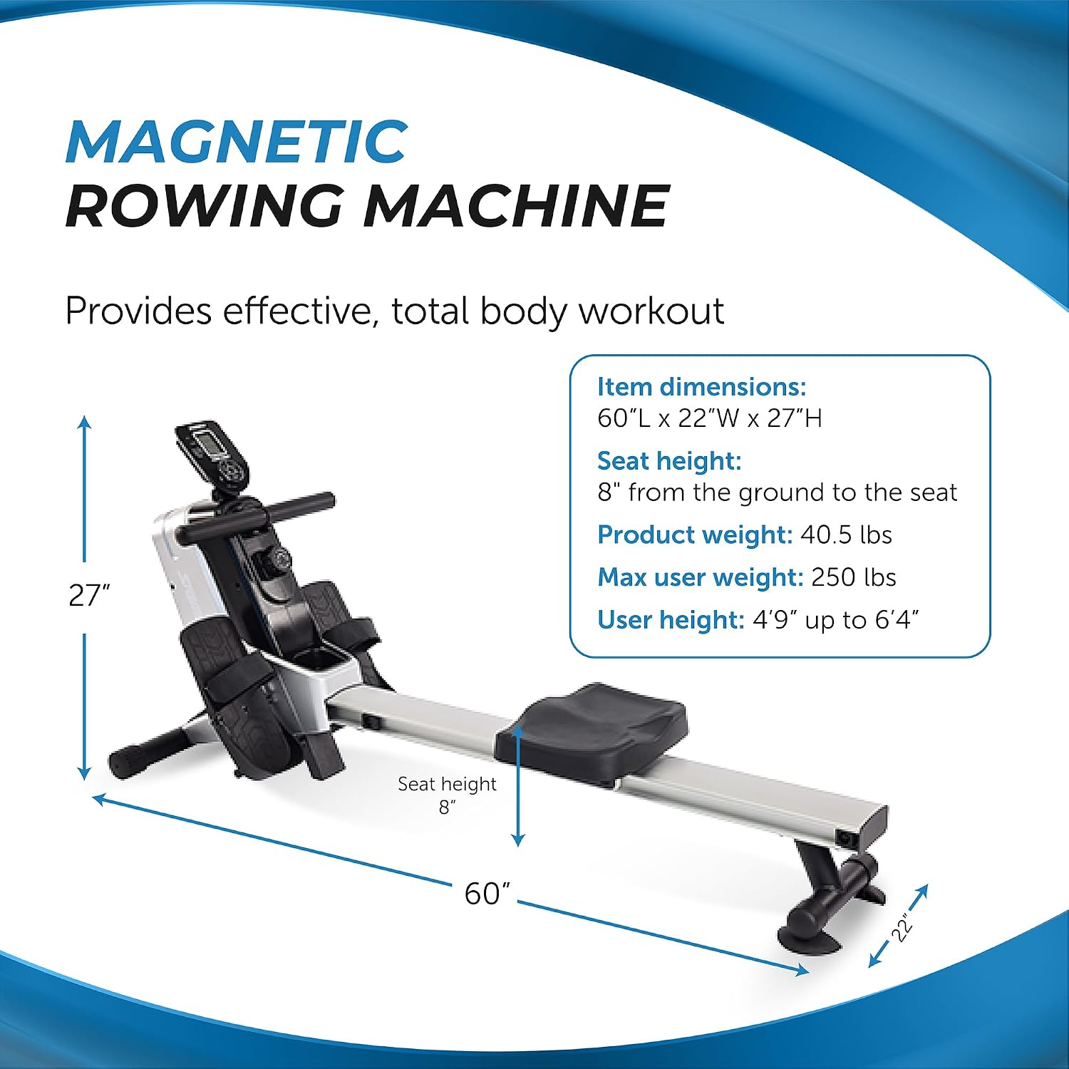 Magnetic Rower - Rower Machine - Home Gym Minimalist ulasan dan harga