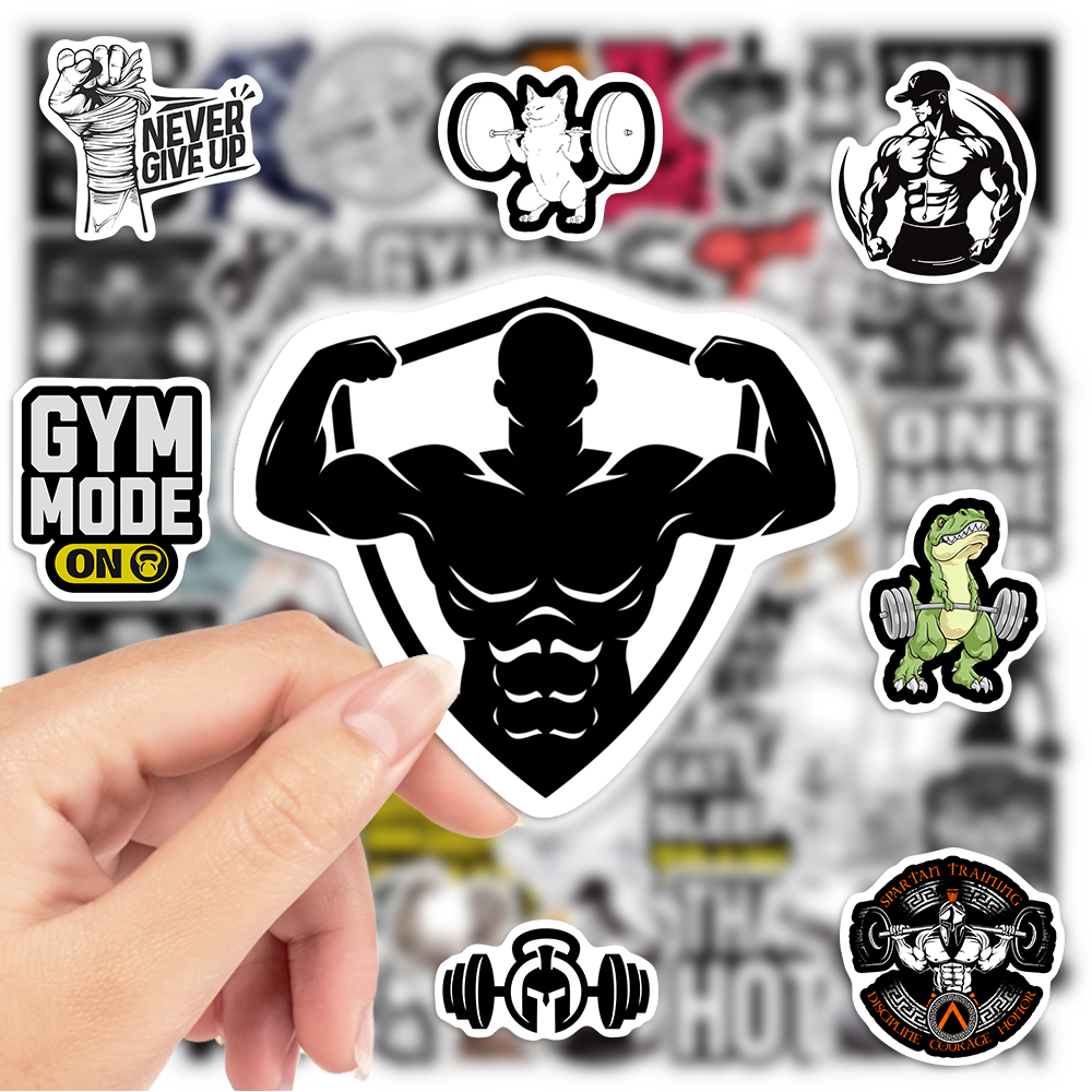 Fitness GYM Stickers Vinyl Wat - Home Gym Decor ulasan dan harga