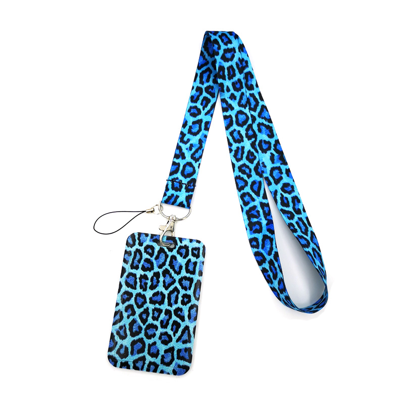 Blue Leopard Print Key lanyard - Home Gym Aesthetic ulasan dan harga