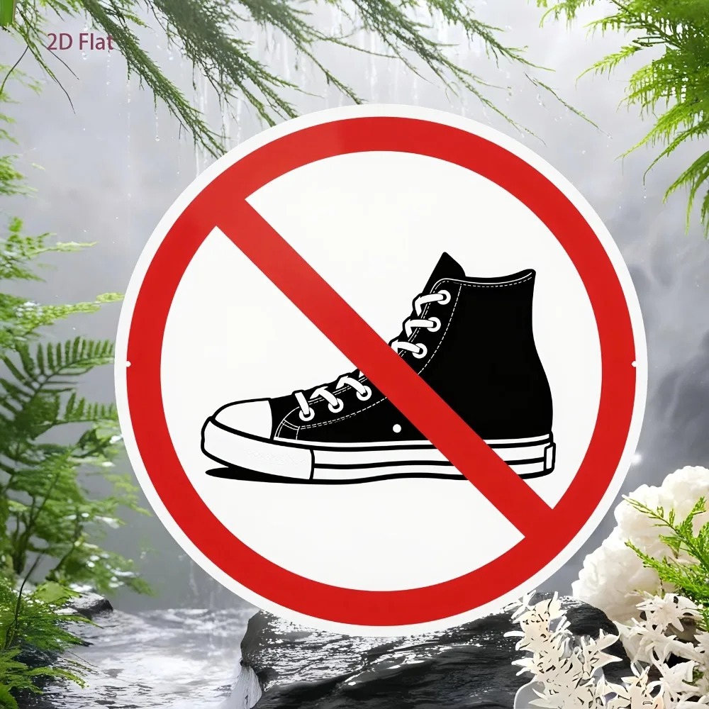 Rustic No Shoes Allowed Sign A - Home Gym Decor ulasan dan harga