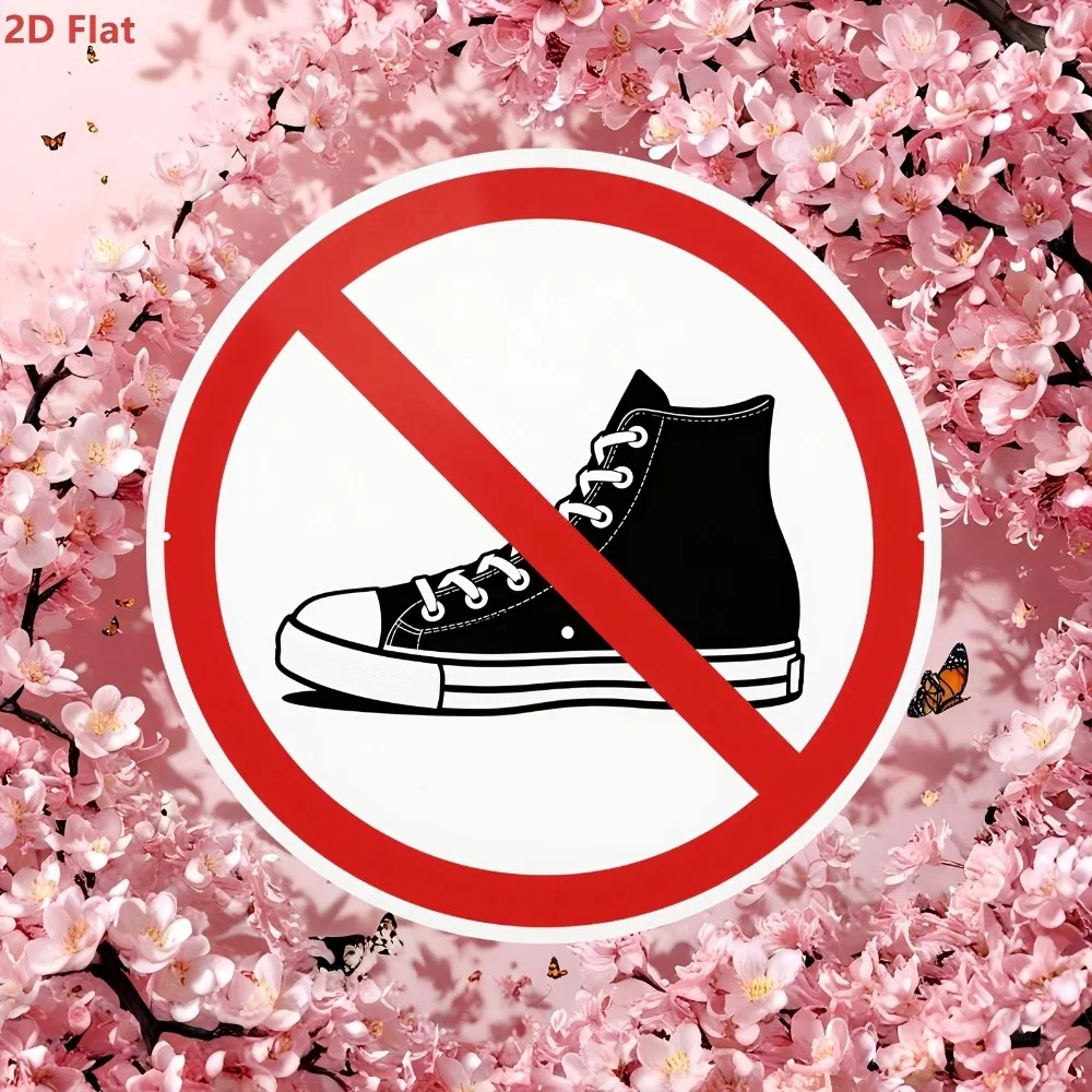 Rustic No Shoes Allowed Sign A - Home Gym Decor ulasan dan harga