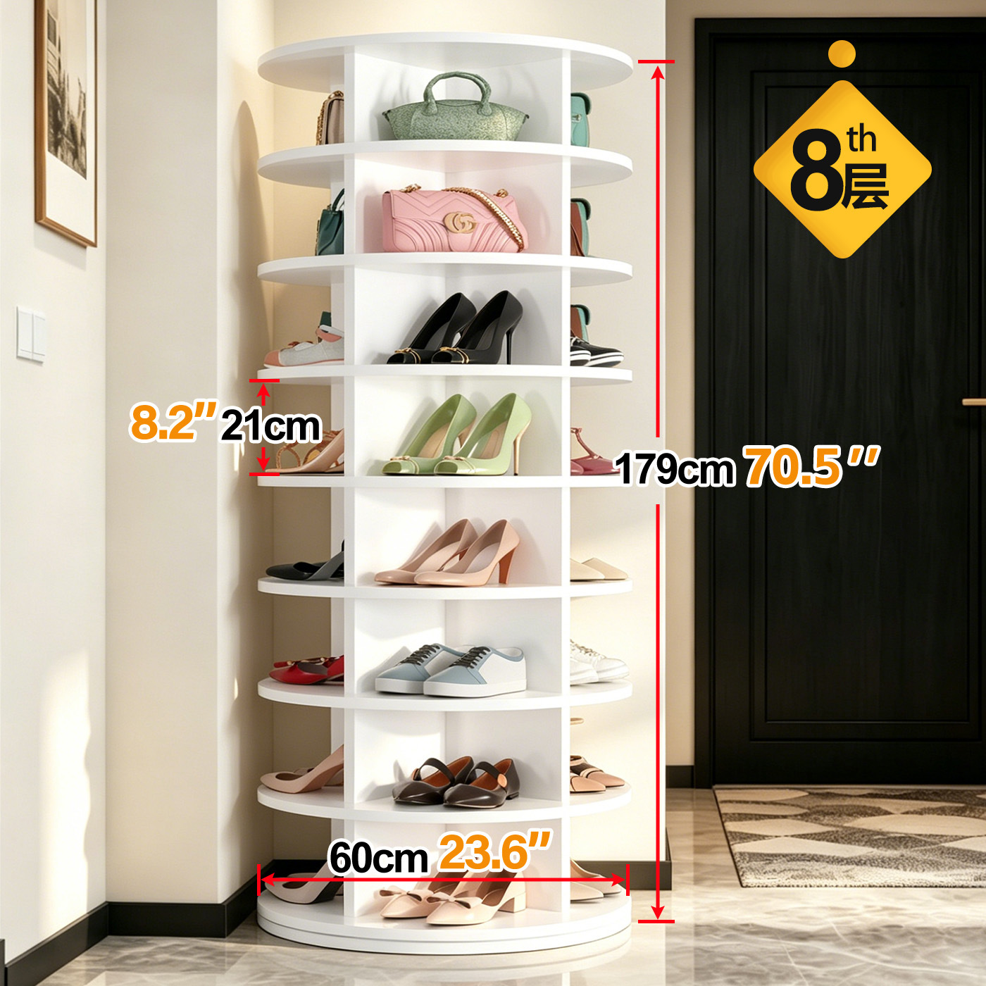 360 Rotating Modern Shoe Rack  - Home Gym Minimalist ulasan dan harga