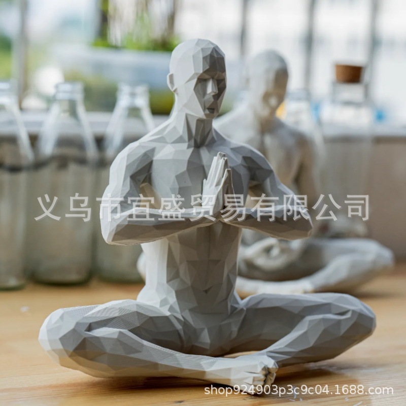 Yoga Man Figurine Minimalist H - Home Gym Minimalist ulasan dan harga