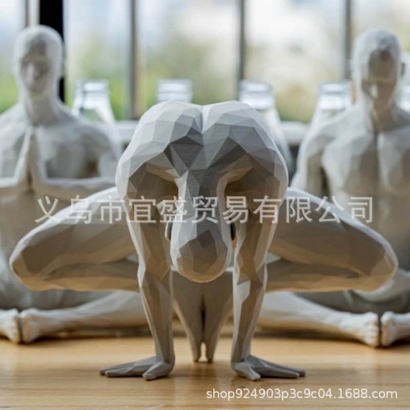 Yoga Man Figurine Minimalist H - Home Gym Minimalist ulasan dan harga