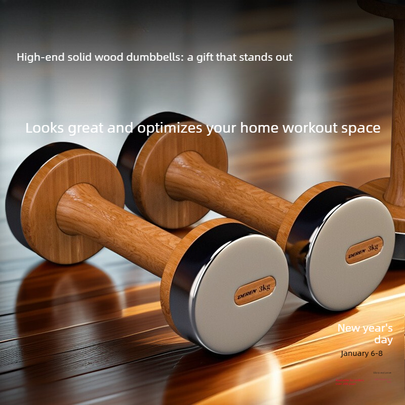 Wood & Steel Adjustable Dumbbe - Home Gym No Equipment ulasan dan harga