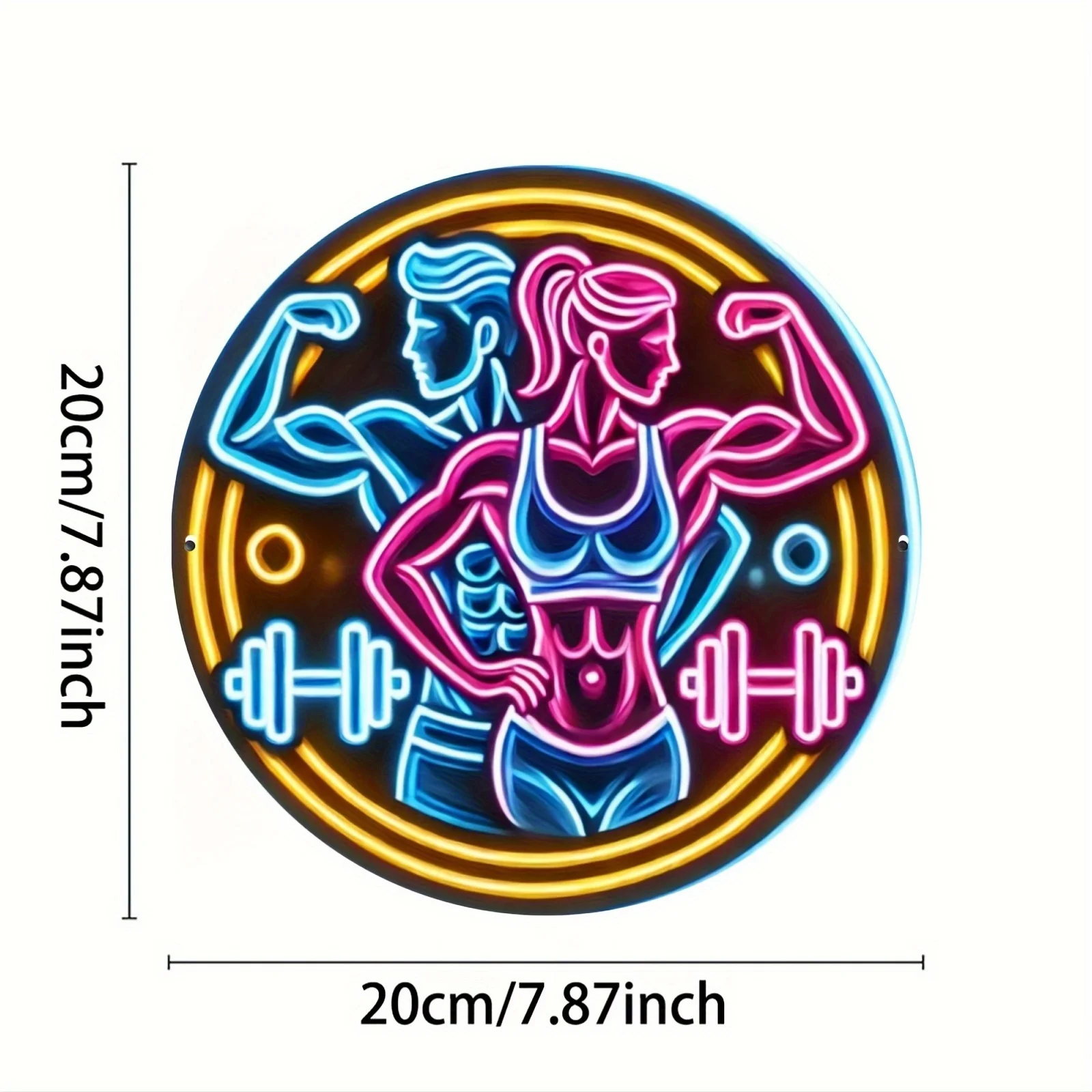 2D Metal Sign Fitness Gym Neon - Home Gym Aesthetic ulasan dan harga
