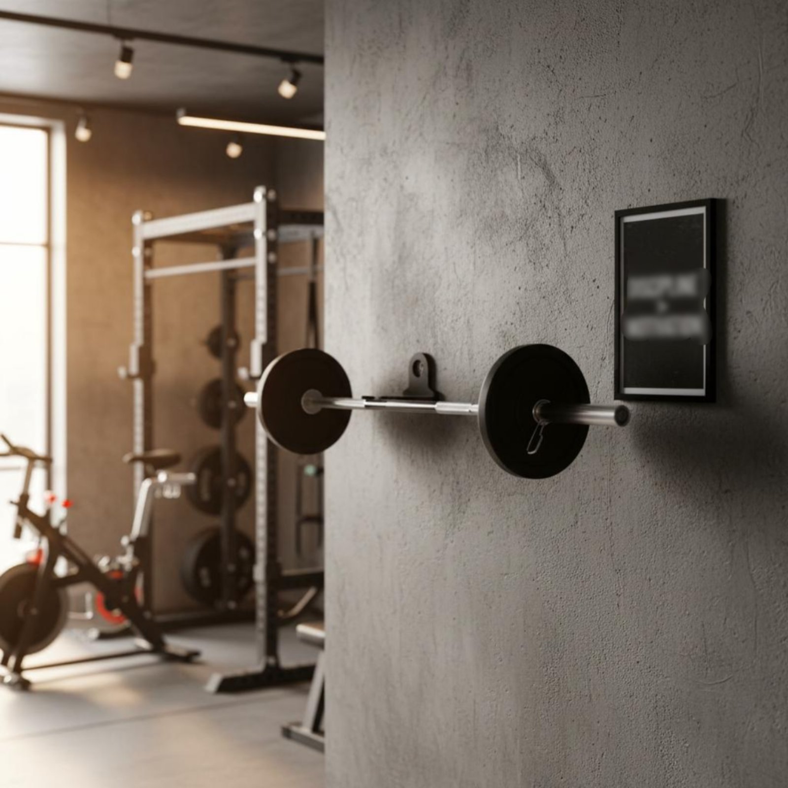Single Barbell Mount Wall Moun - Home Gym Wall Mounted ulasan dan harga