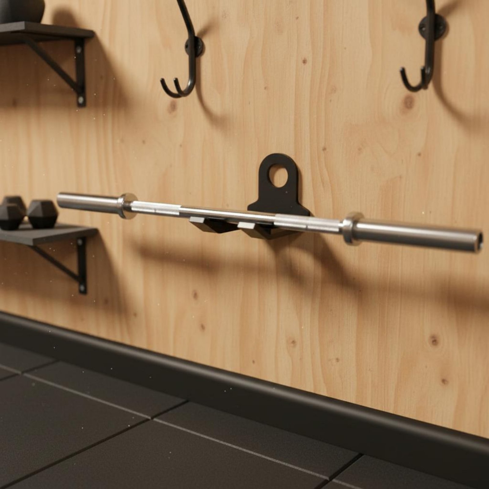 Single Barbell Mount Wall Moun - Home Gym Wall Mounted ulasan dan harga