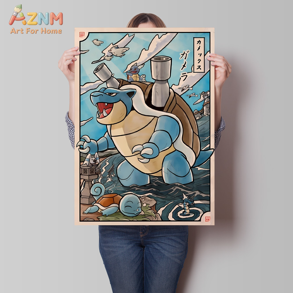 Canvas Artwork Painting Pokemo - Home Gym Decor ulasan dan harga