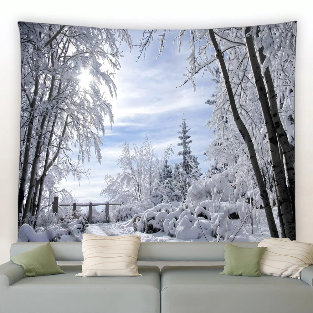 Christmas Tapestry Wall Hangin - Home Gym Decor ulasan dan harga