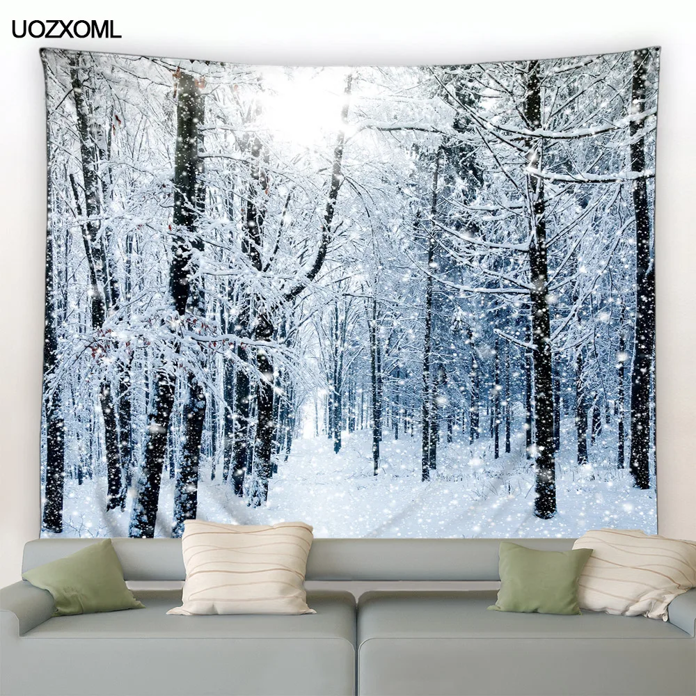 Christmas Tapestry Wall Hangin - Home Gym Decor ulasan dan harga