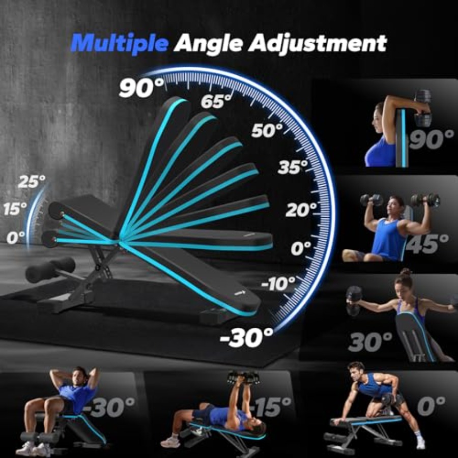 Foldable Weight Bench for Home - Home Gym With Leg Press ulasan dan harga