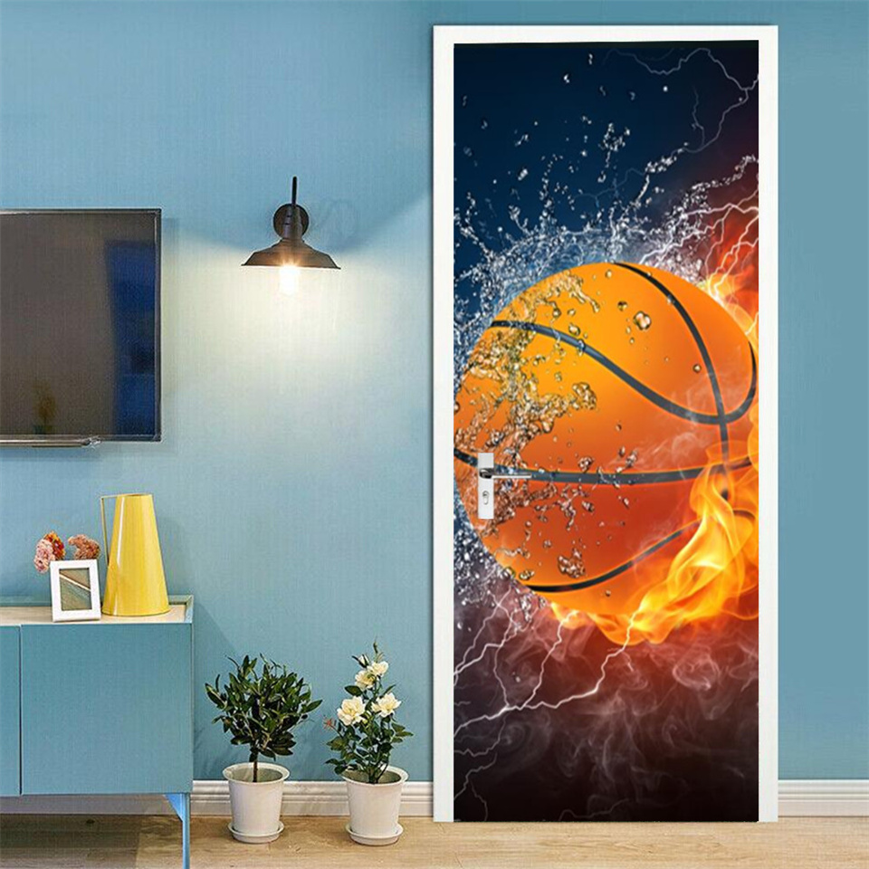 Football Basketball 3D Wallpap - Home Gym Decor ulasan dan harga