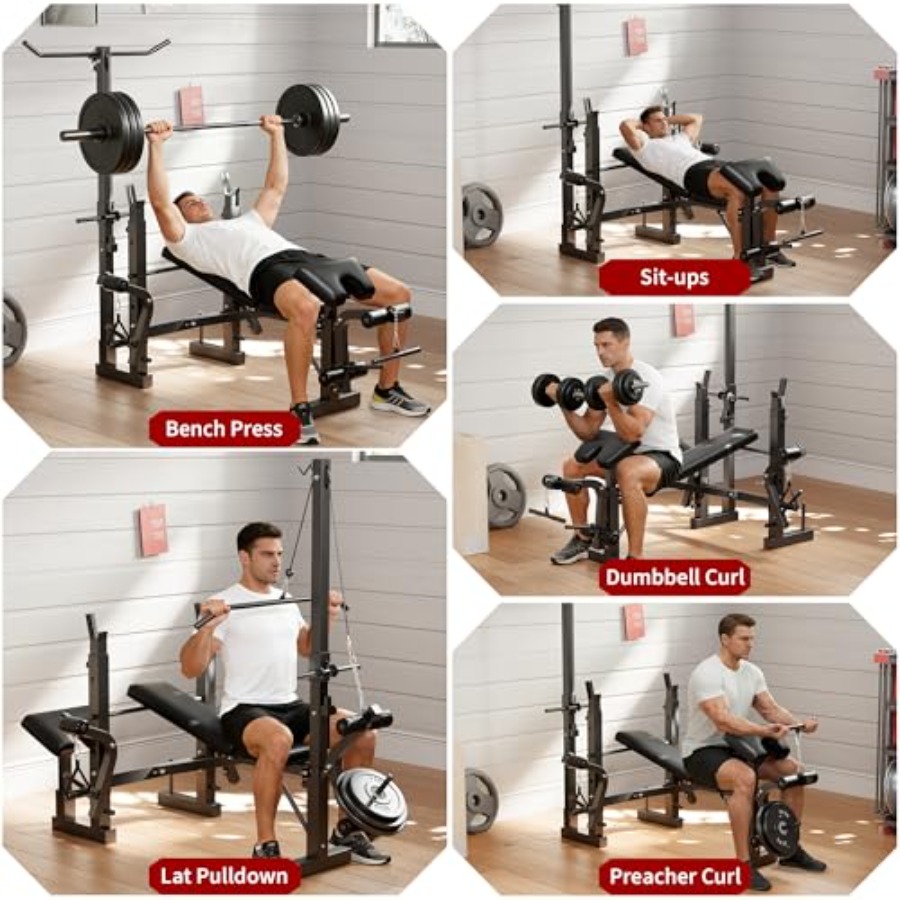 Home Gym Weight Bench Set: Ste - Home Gym With Leg Press ulasan dan harga