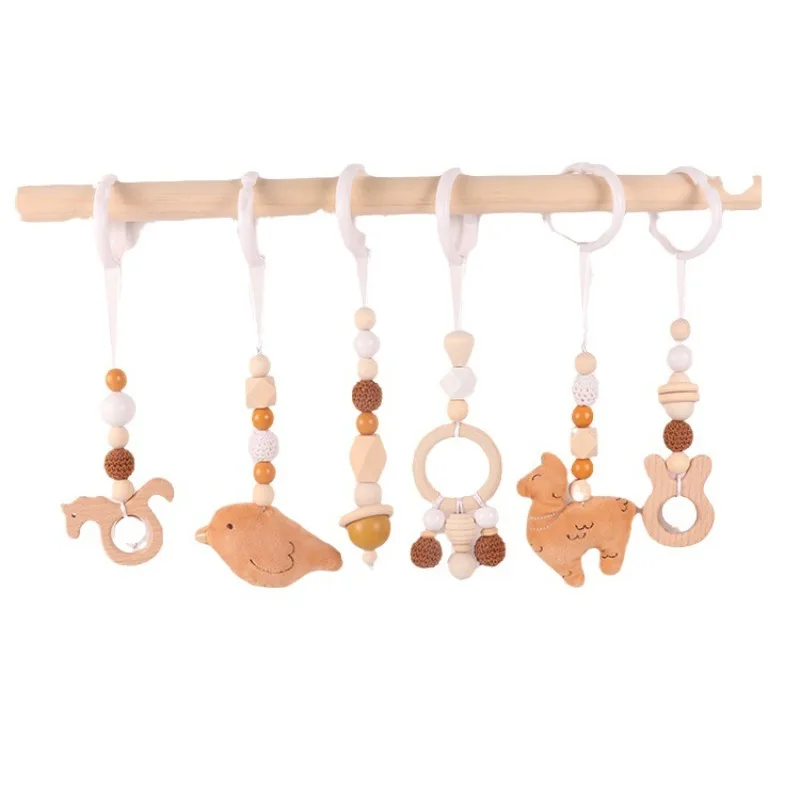 6Pcs Wooden Baby Toys Wooden B - Home Gym Decor ulasan dan harga