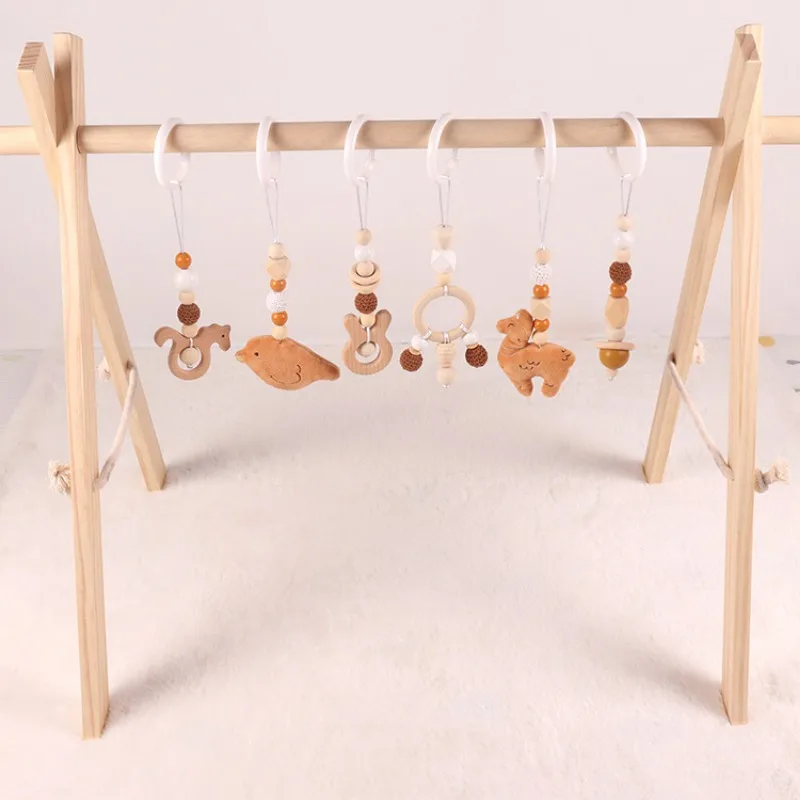 6Pcs Wooden Baby Toys Wooden B - Home Gym Decor ulasan dan harga