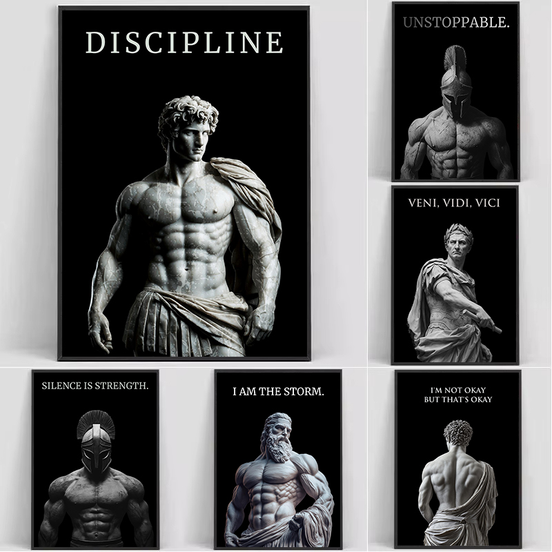 Retro Spartan Warrior Caesar R - Home Gym Decor ulasan dan harga